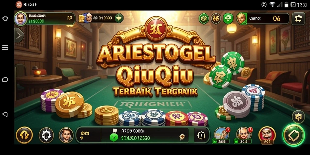 Screenshot dari gameplay menarik ARIESTOGEL saat bermain QiuQiu.