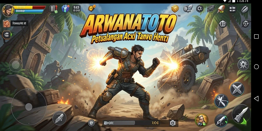 Tampilan gameplay ARWANATOTO yang penuh aksi dan seru.