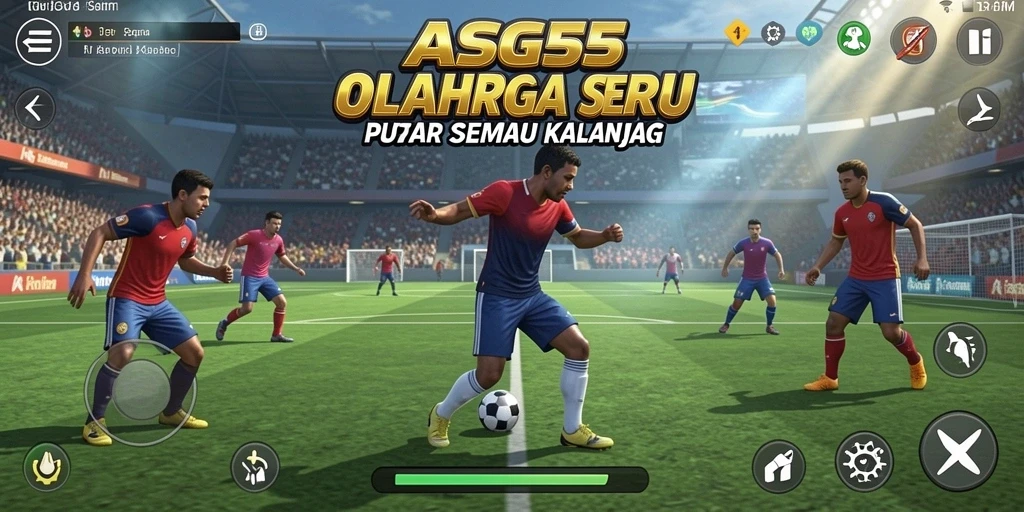 Tampilan gameplay <strong>ASG55</strong> yang menampilkan aksi seru olahraga.