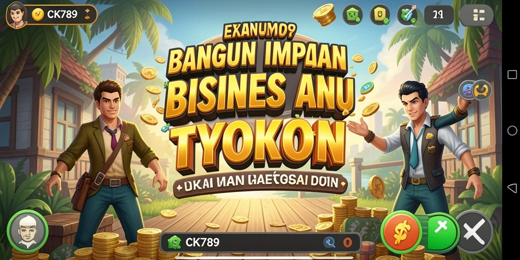 Tangkapan layar CK789 yang menampilkan tantangan seru dalam mengelola bisnis.