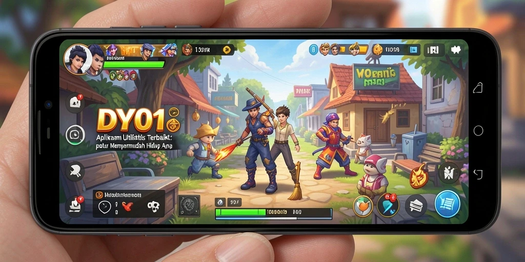 Tampilan antarmuka DY01 yang intuitif dan menarik untuk aplikasi Utility.