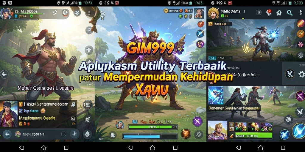 Tampilan utama GIM999 dengan fitur-fitur Utility yang lengkap.
