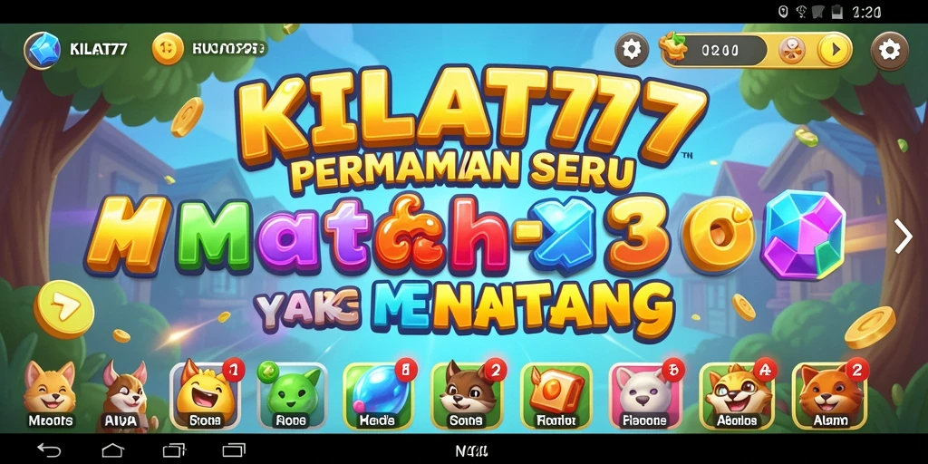 Tampilan gameplay KILAT77 yang menarik dan penuh warna.