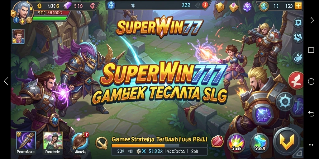 Screenshot menunjukkan gameplay menawan dan strategi intens dalam SUPERWIN777.