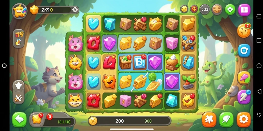 Gameplay ZK9 yang seru dan penuh warna di layar.